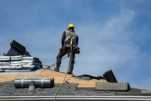 Professional Gutter Installation technician working in Poestenkill, NY
